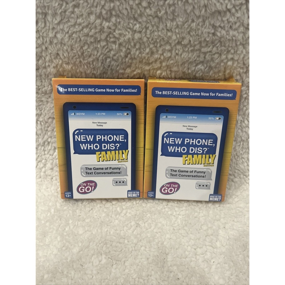NEW PHONE, WHO DIS? Playing Card Game Family Edition on the go! (2-pack)